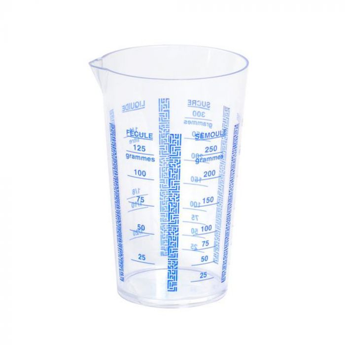 1 verre doseur en plastique de 250-500-1000 ml avec bec verseur