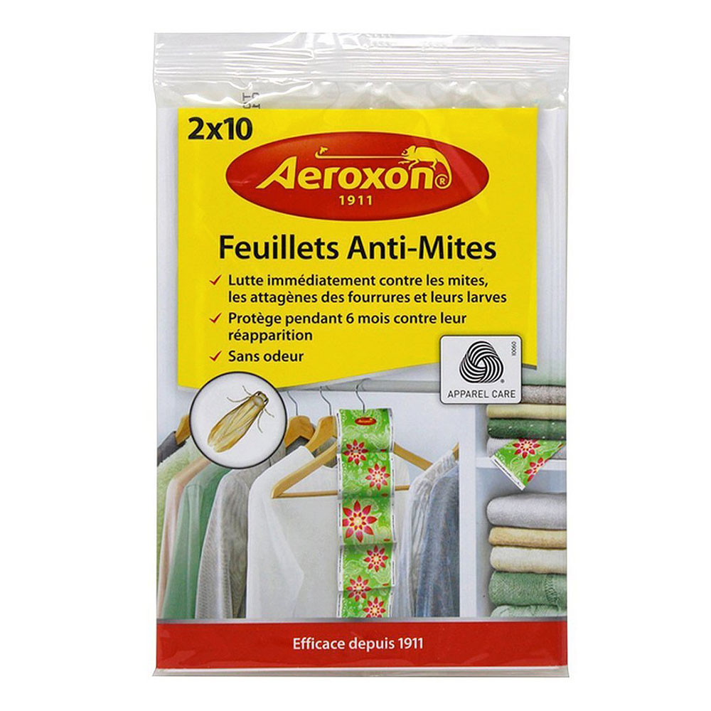 Aeroxon - Papiers Anti-Mites Textiles - 3x20 pièces - Contre Les Mites, Les  coléoptères et Les Larves - Cdiscount Au quotidien