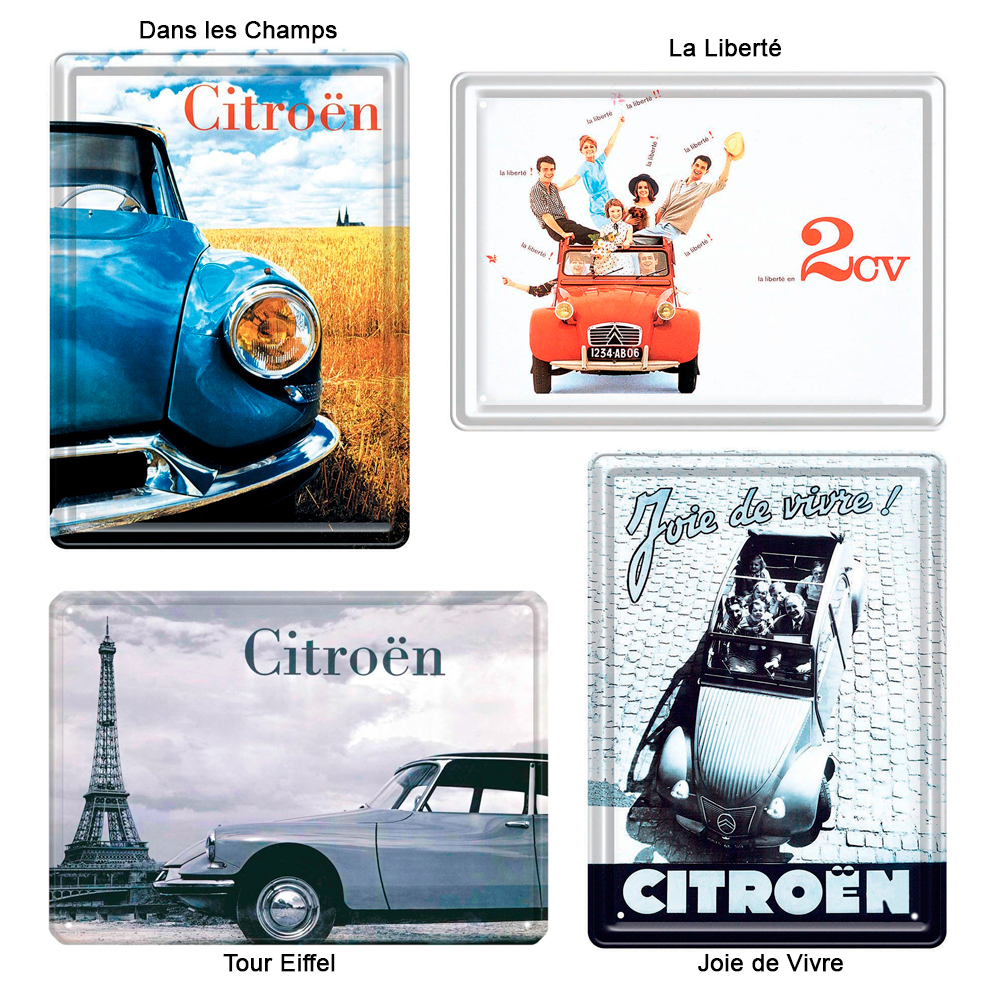 Citroën agence voiture - plaque métal vintage décoration garage bar