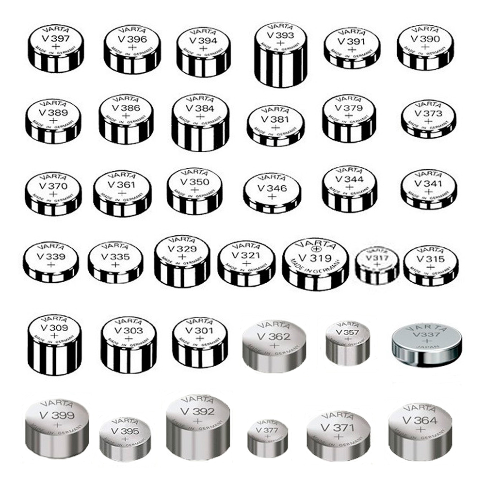 Tableau équivalence Pile Varta 373 Pour Montres (Garantie An