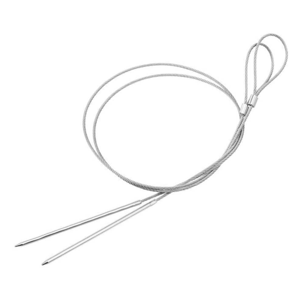 Lot De 6 Brochettes Grill Extra Longues 80cm - Piques Barbecue En Inox Avec Manche Bois - Relaxdays