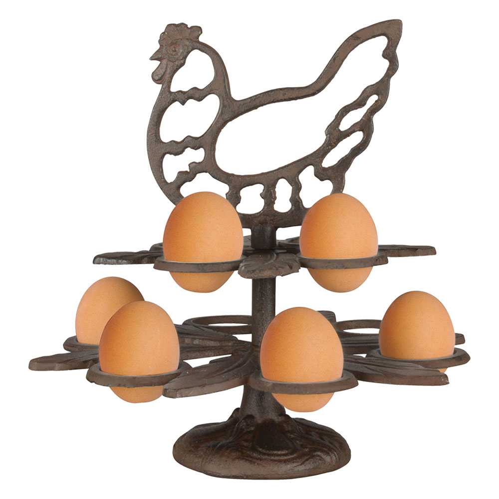 Porte-oeufs en céramique avec poule 6 compartiments (71.47.93) - Art From Italy