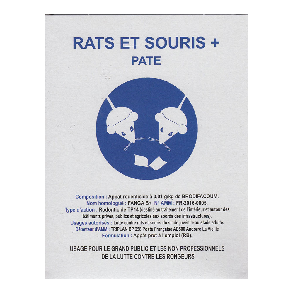 RAT / SOURIS BOITE APPAT + APPAT PREVENTION