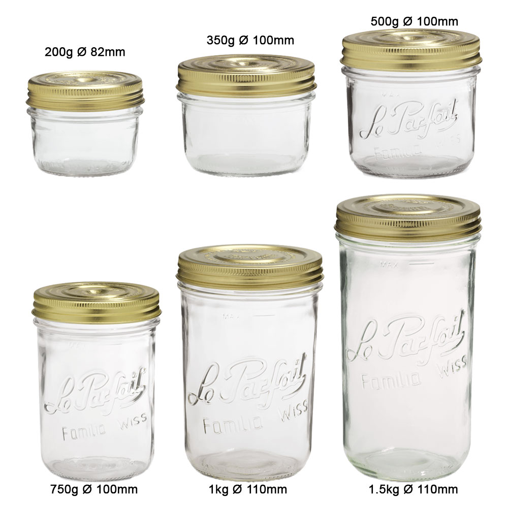 Terrine Familia Wiss - Le Parfait - Diamètre 82 mm - 200 g - Vendu par 6